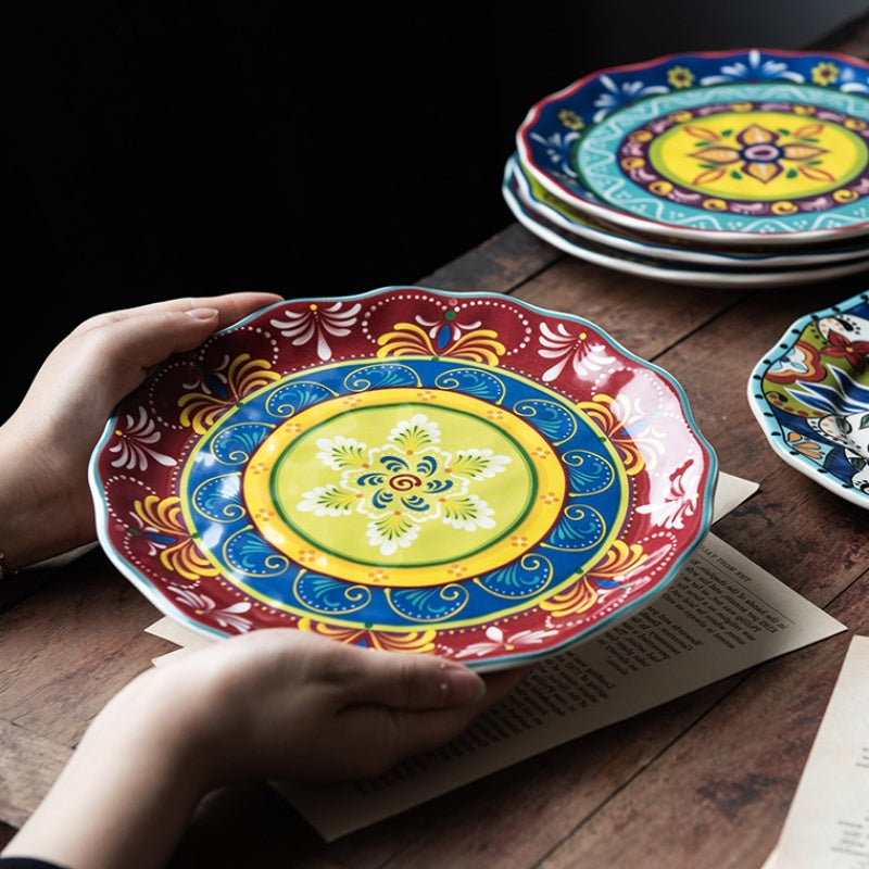 Colourful Glazed Ceramic Steak Plates | Confetti Living