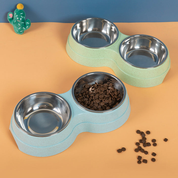 Double Pet Bowls Food and Water Feeder Stainless Steel | Confetti Living