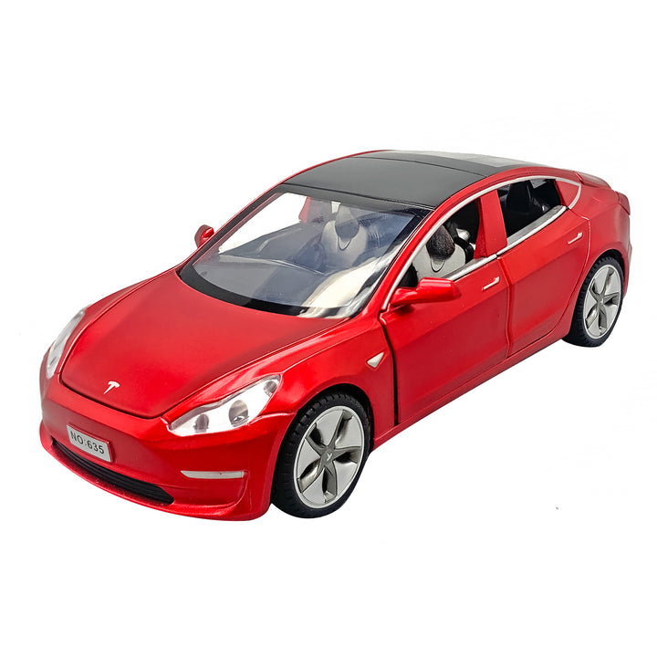 Children's Alloy Model Tesla Car with Light And Sound Effects
