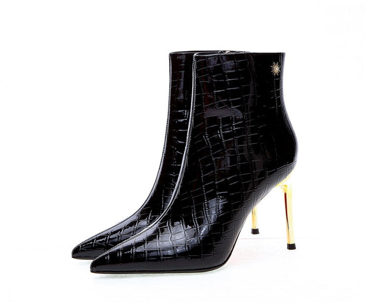 Womens Pointed High Heel Patent Leather Stilettos | Confetti Living