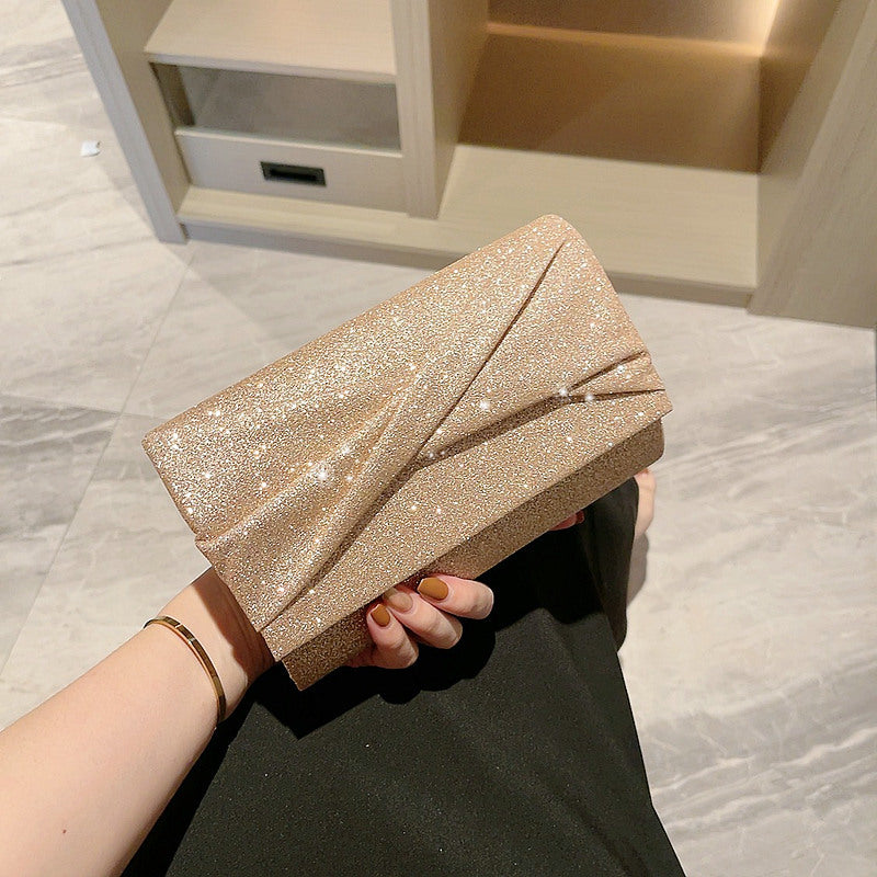 Women's Gold Fashion Envelope Clutch Bag