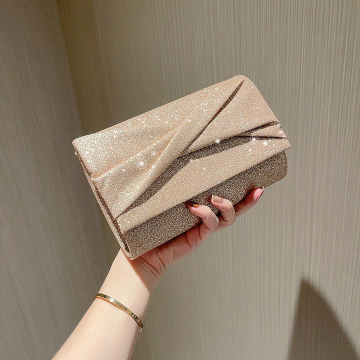 Women's Gold Fashion Envelope Clutch Bag