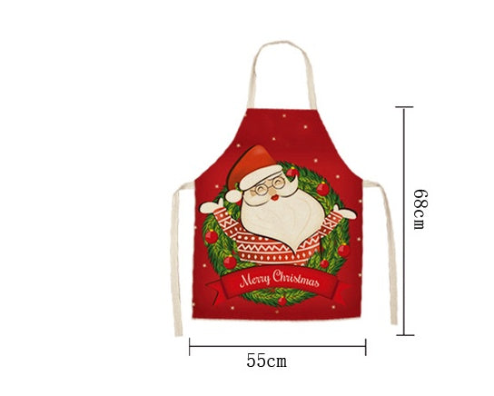 Christmas Design Kitchen Aprons showing dimensions | Confetti Living