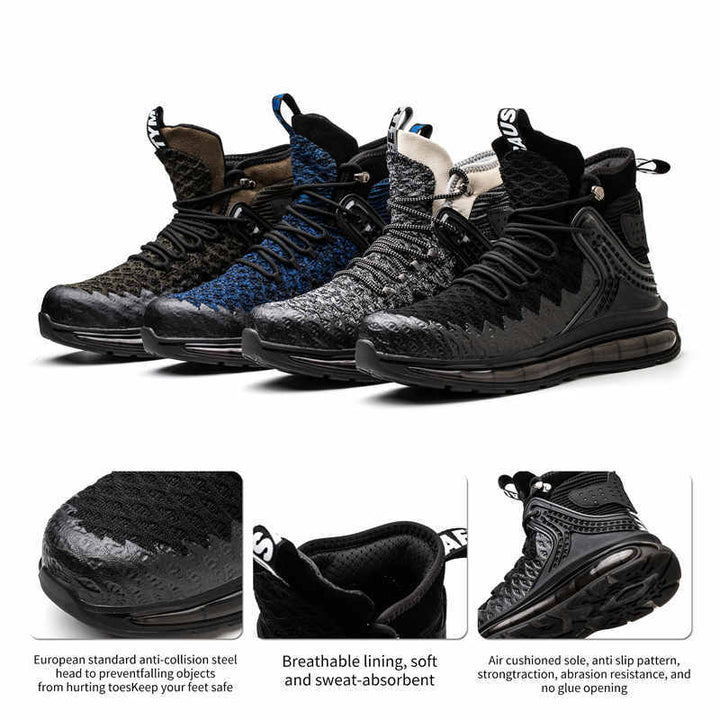 Mens Fashion Lightweight Air Cushion Safety Shoes