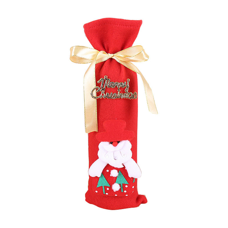 Christmas Wine Bottle Covers Showing Red Santa Wine Bag| Confetti Living