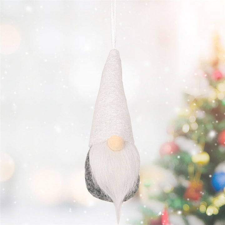 Christmas Decorations Knitted Small Elf Tree Ornaments showing a White Style | Confetti Living