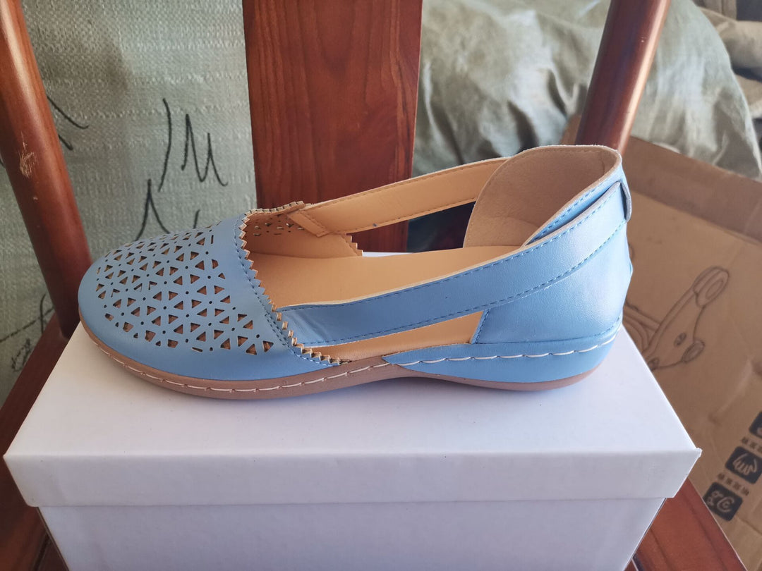 Women's Large Size Wedge Sandals in Blue | Confetti Living