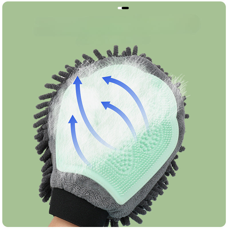 Pet Bathing Brush - 2-in-1 Grooming Glove