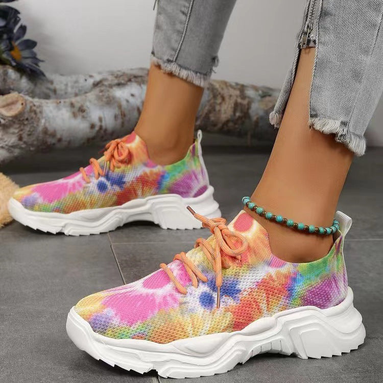 Women's Printed Flowers Casual Running Shoes | Confetti Living