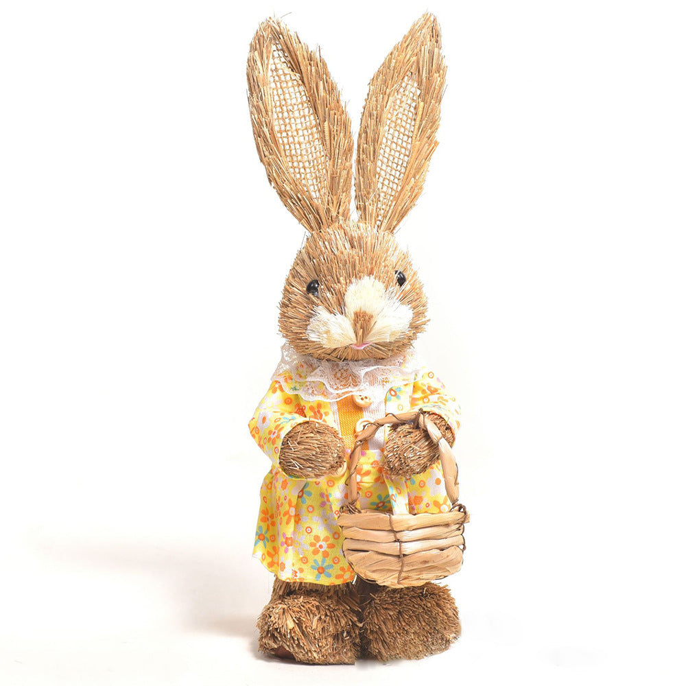 Simulation Papyrus Easter Rabbit Decoration Home Shopping Mall Garden Decoration European Fairy Tale Rabbit Decorations | Confetti Living