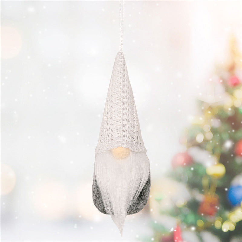 Christmas Decorations Knitted Small Elf Tree Ornaments showing a White Style | Confetti Living