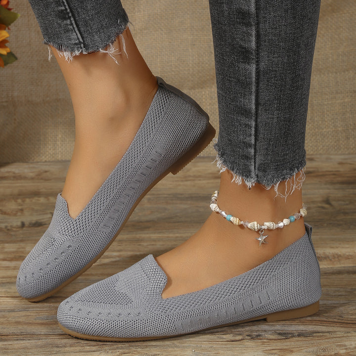 Women's Fashion Trend Woven Flat Shoes in Grey | Confetti Living