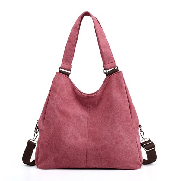 Women's Luxury Canvas Tote Bag in Wine Red | Confetti Living