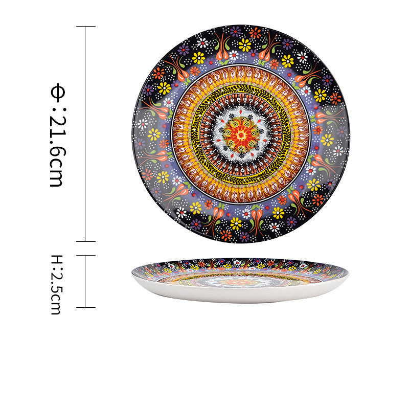 Bohemiam Glazed Ceramic Serving Plates | Confetti Living