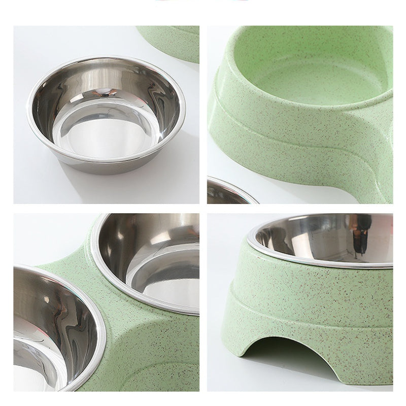 Double Pet Bowls for Food and Water showing detail | Confetti Living