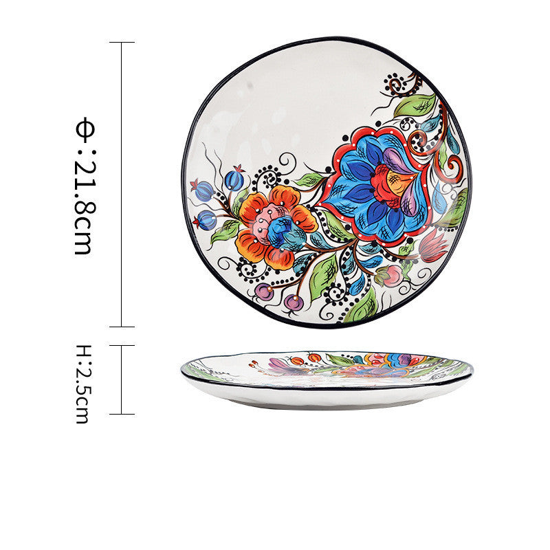 Bohemiam Glazed Ceramic Serving Plates | Confetti Living