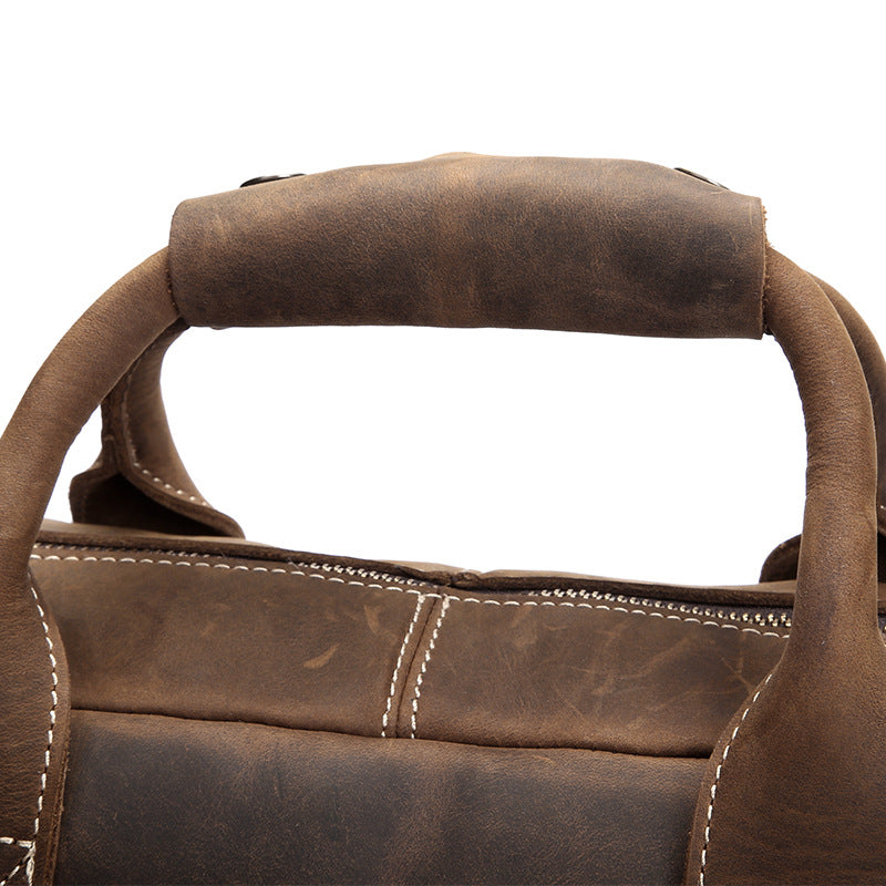 Crazy Horse Leather Men's Vintage Shoulder Bag | Confetti Living