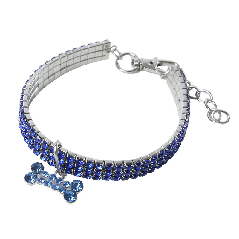 Rhinestone Crystal Collar for Small or Medium Dogs and Cats