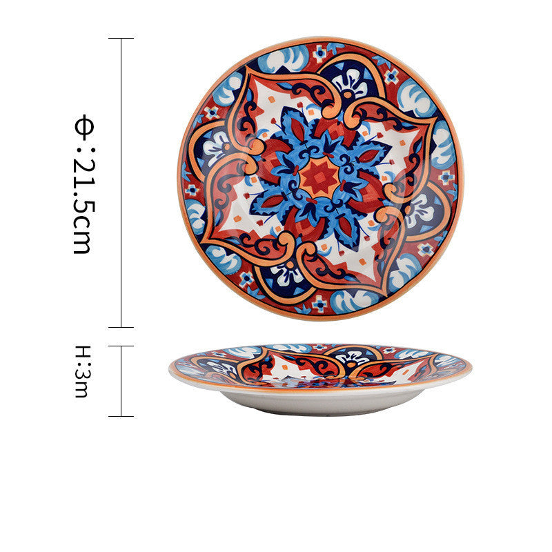 Bohemiam Glazed Ceramic Serving Plates | Confetti Living