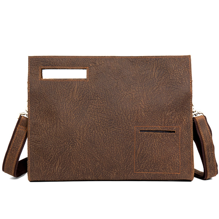 Crazy Horse Casual Leather Messenger Bag | Confetti Living