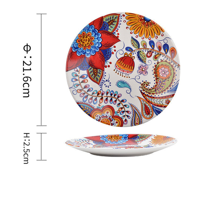 Bohemiam Glazed Ceramic Serving Plates | Confetti Living