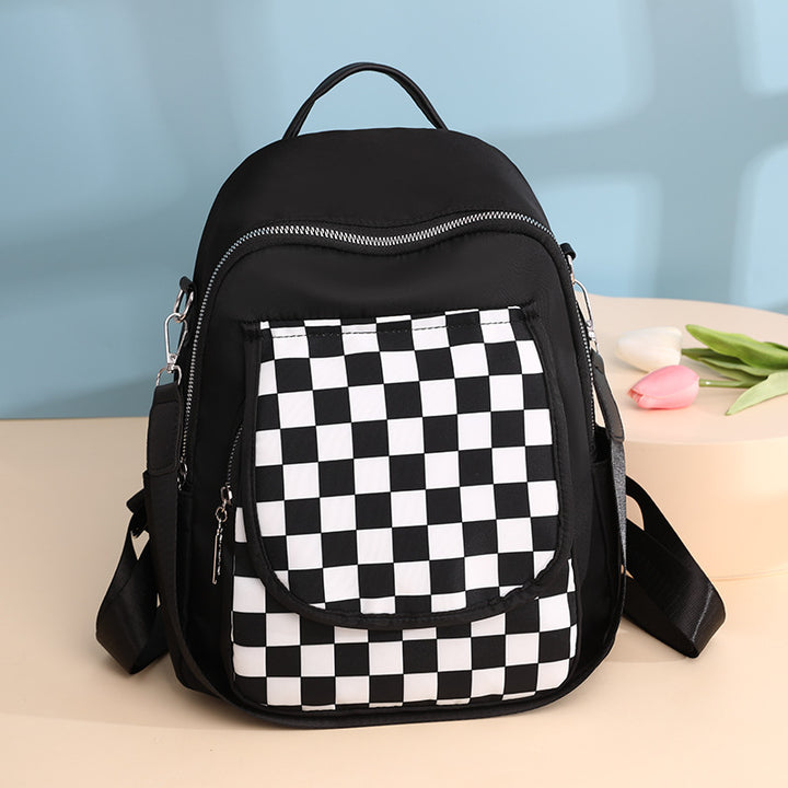 Lightweight Chequered Canvas Backpack | Confetti Living