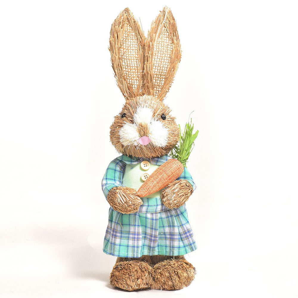 Simulation Papyrus Easter Rabbit Decoration Home Shopping Mall Garden Decoration European Fairy Tale Rabbit Decorations | Confetti Living