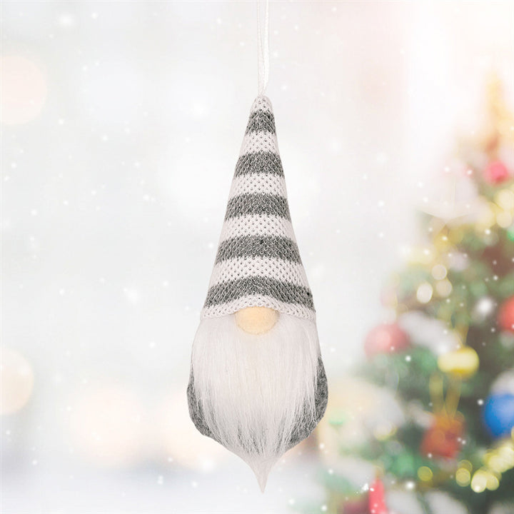 Christmas Decorations Knitted Small Elf Tree Ornaments showing a Grey Style | Confetti Living