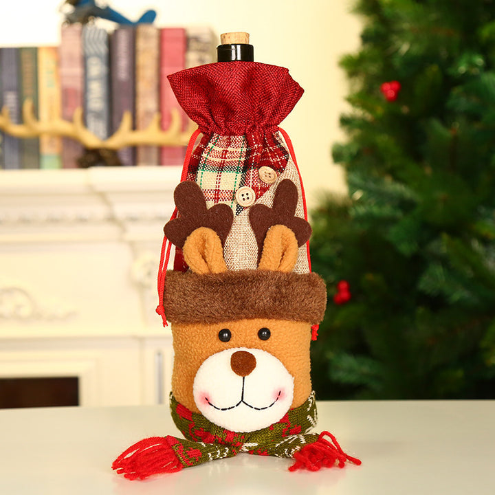 Christmas Wine Bottle Covers Showing Reindeer | Confetti Living