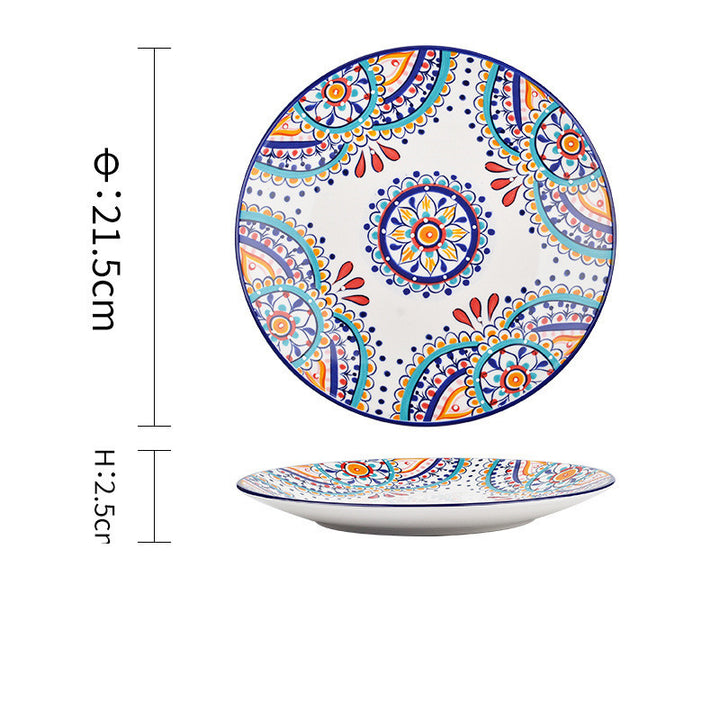 Bohemiam Glazed Ceramic Serving Plates | Confetti Living