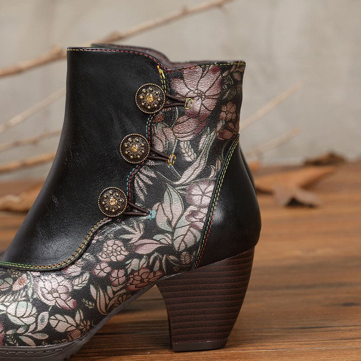 Women's Retro Flower Fashion Boots | Confetti Living