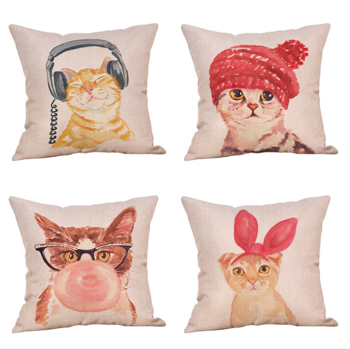 Cushion Covers Adorable Cats showing Set of 4 | Confetti Living