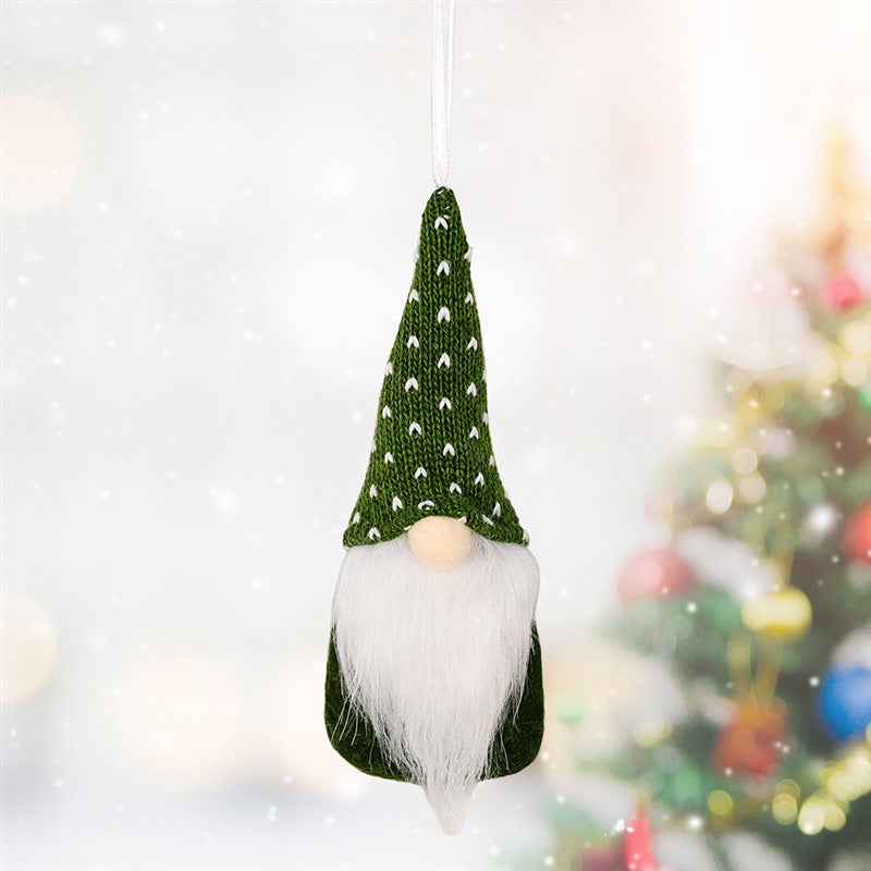 Christmas Decorations Knitted Small Elf Tree Ornaments showing a Green Style | Confetti Living