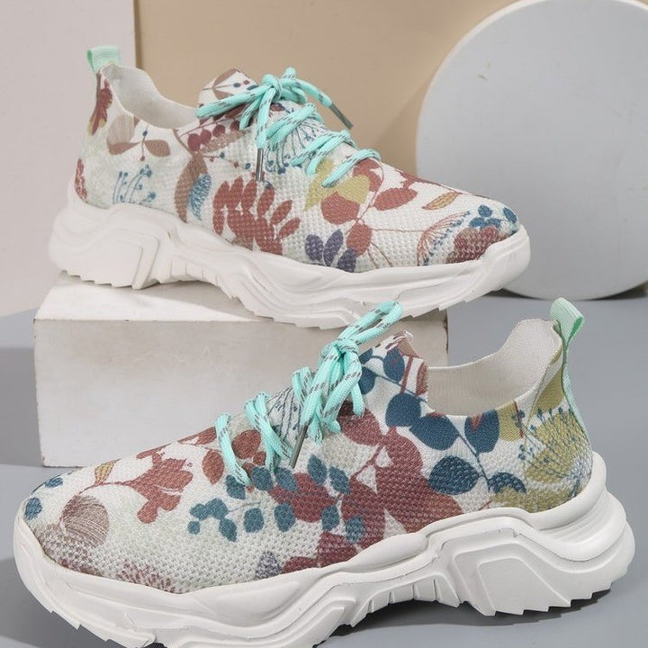 Women's Printed Flowers Casual Running Shoes | Confetti Living