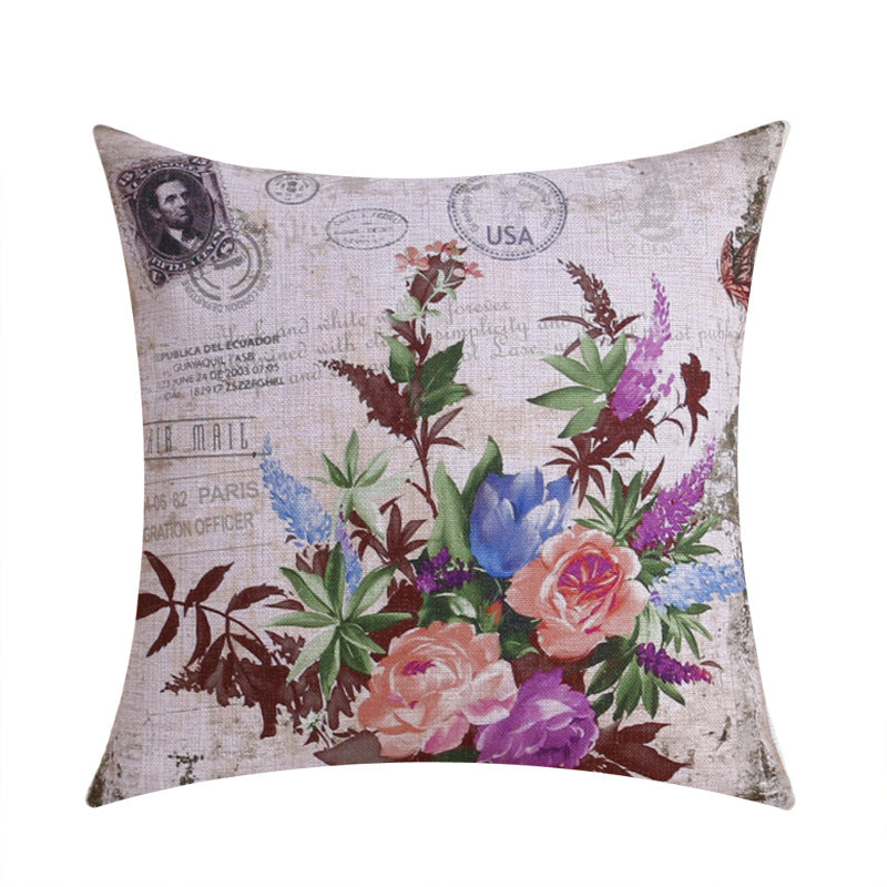 Cushion Cover Retro Fashion Paris Designs showing Paris Flowers Style 1 Design | Confetti Living