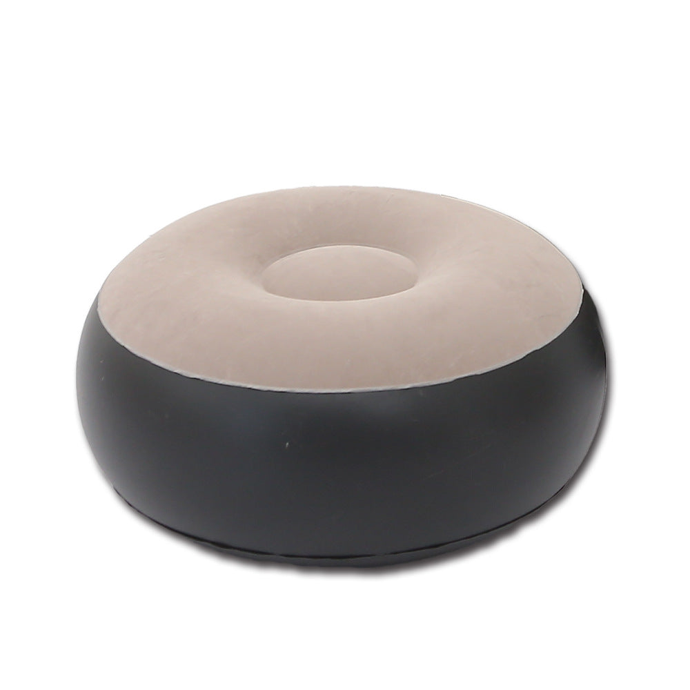 Lazy Inflatable Bean Bag Sofa with Footrest showing Coffee footrest only | Confetti Living