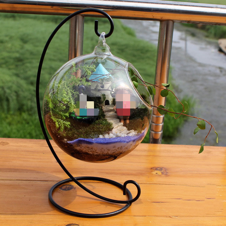 Creative Hanging Iron Frame Glass Vase | Confetti Living