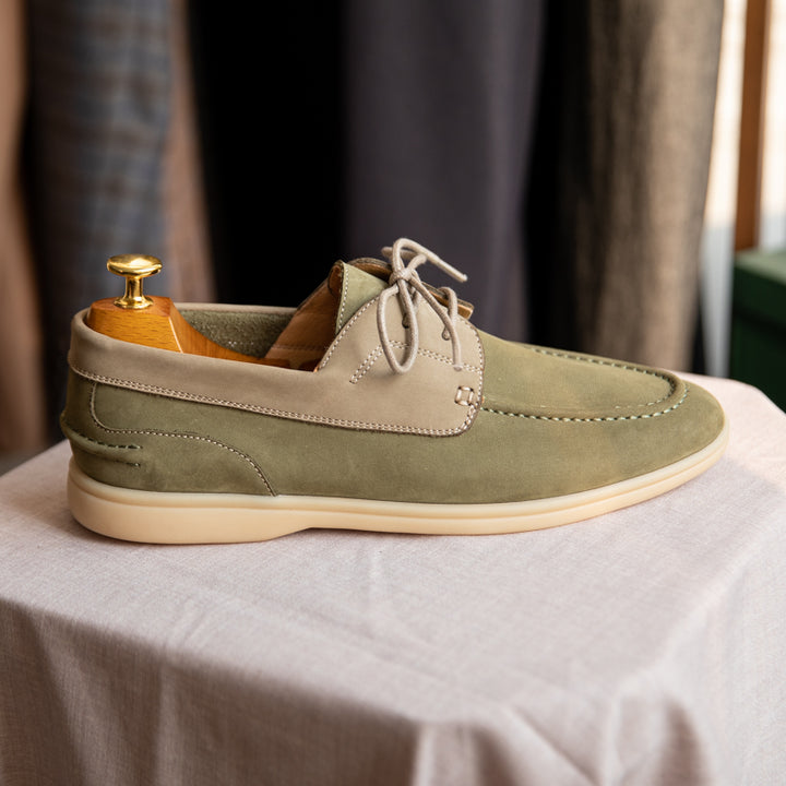 Mens Vintage Suede Sailing Shoes | Confetti Living