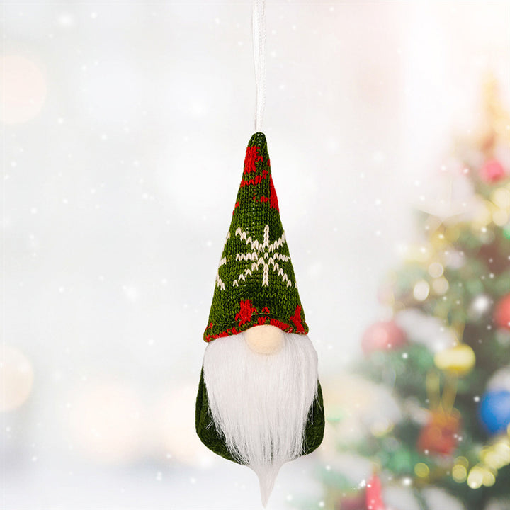 Christmas Decorations Knitted Small Elf Tree Ornaments showing a Green Style | Confetti Living