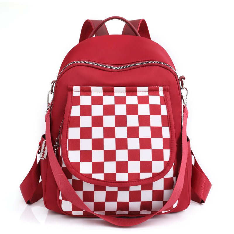 Lightweight Chequered Canvas Backpack | Confetti Living
