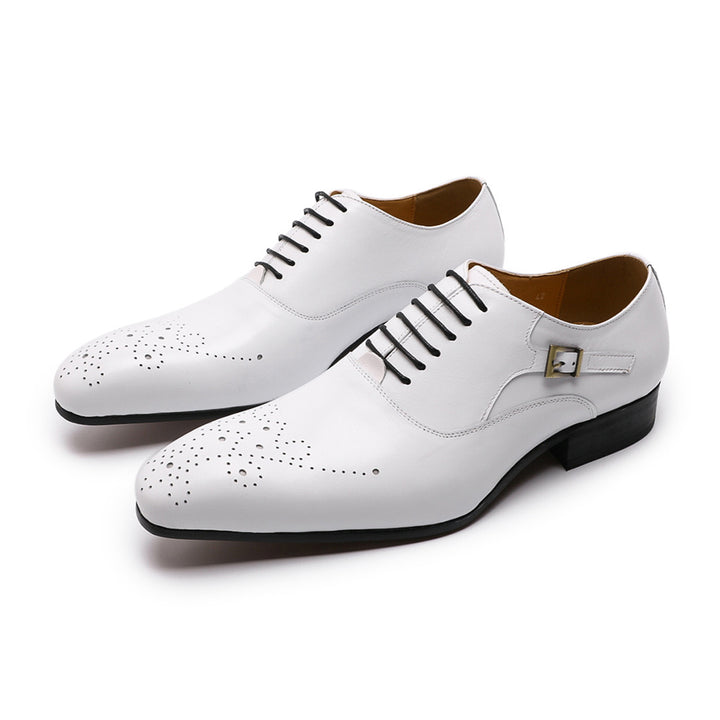 Men's Leather Carved Brock Oxford Shoes | Confetti Living