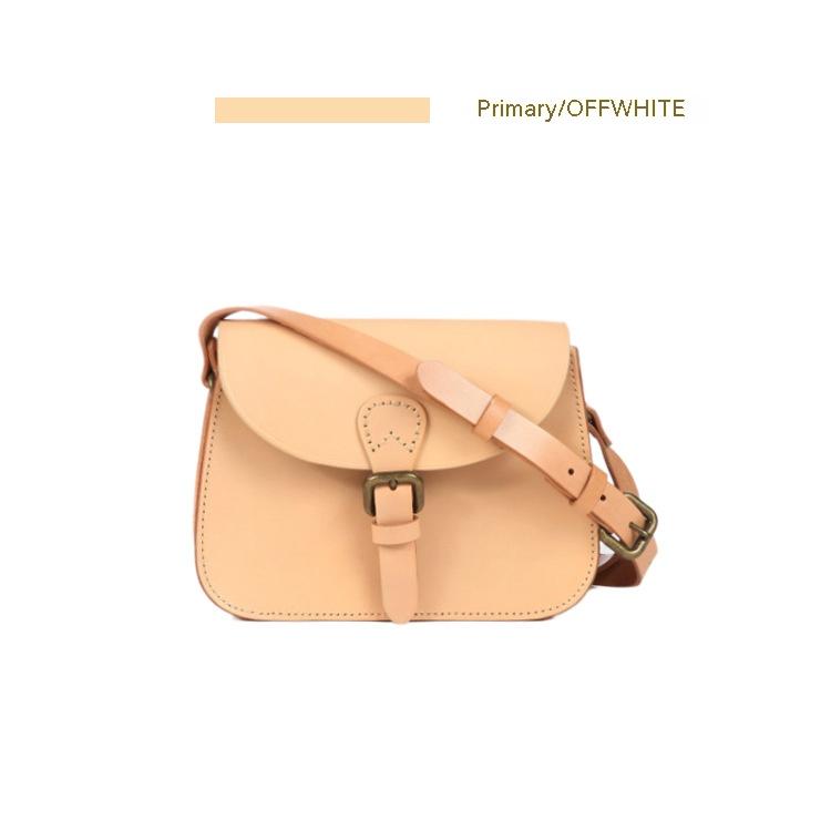 Women's Full Grain Leather Shoulder Bag in Off White | Confetti Living