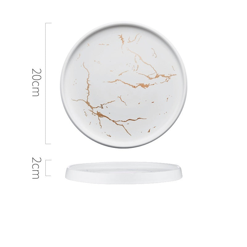 Nordic Style Ceramic Marble Plates