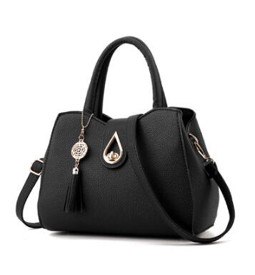 Women's Fashion Handbag with Tassel in Black | Confetti Living