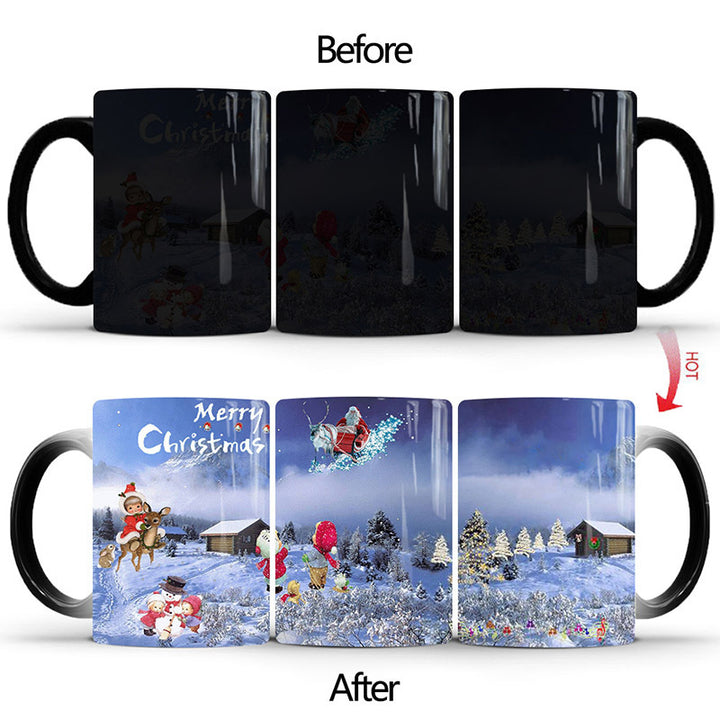 Merry Christmas Magic Mug - Heat Sensitive Colour Change 350ml