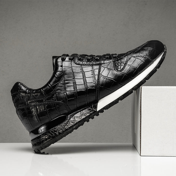 Men's Crocodile Pattern Luxury Leather Sports Shoes | Confetti Living