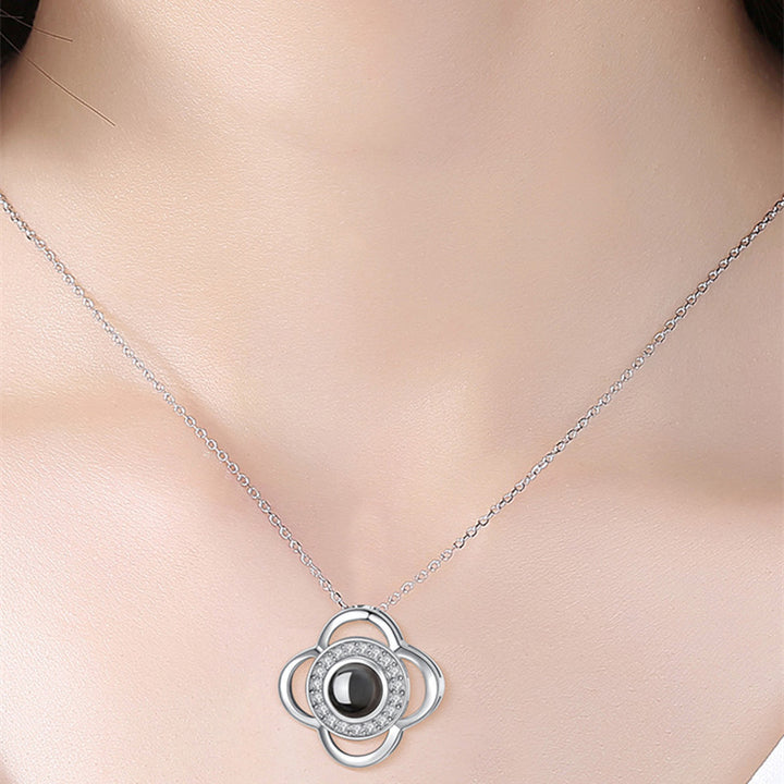 Metal Rose Jewellery Gift Box with Necklace