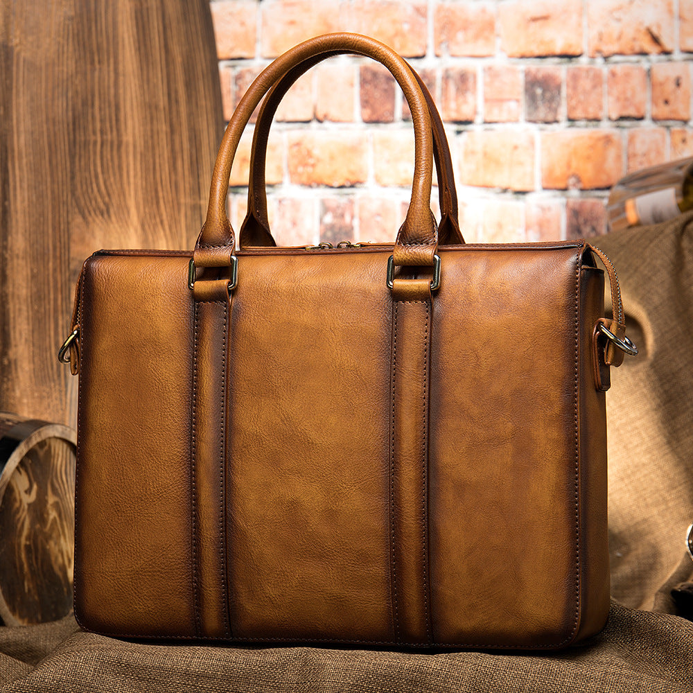 Men's Vintage Leather Briefcase | Confetti Living