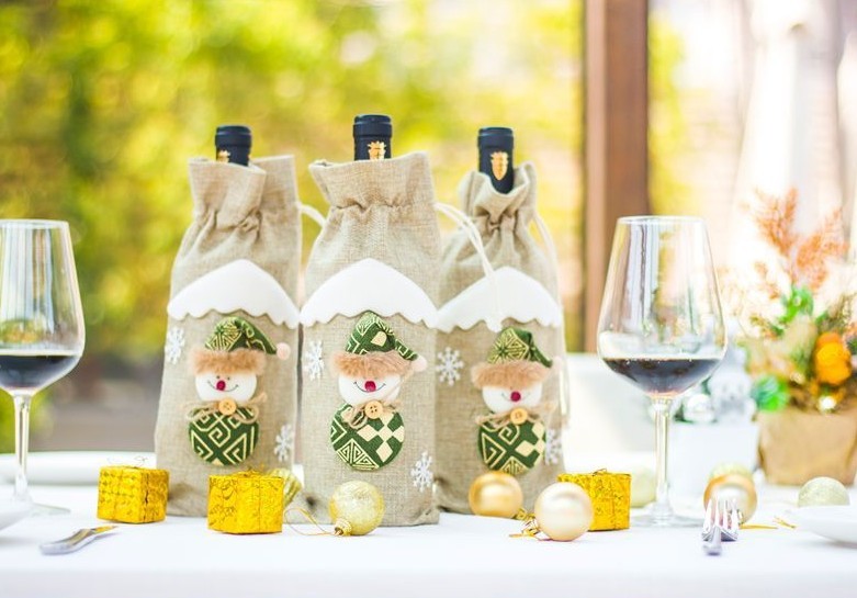 Christmas Wine Bottle Covers Showing Set of 3 | Confetti Living