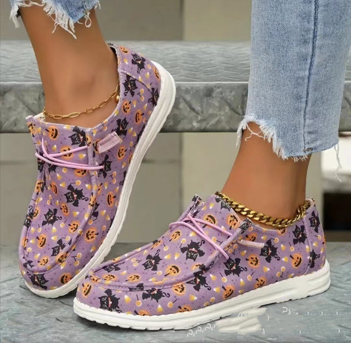 Women's Festival Canvas Shoes in Purple | Confetti Living